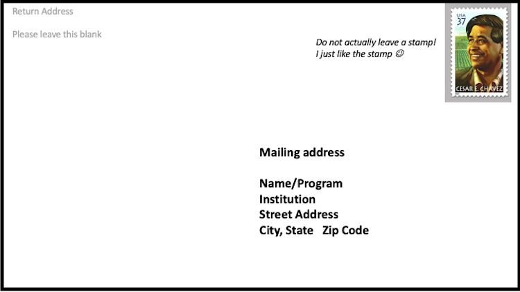 envelope with mailing address